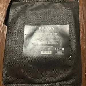 NEW Prada Luna Rossa Ocean Navy Blue Drawstring Pouch Bag with Dust Bag Cover Prada Luna Rossa Faux Leather Navy SAILING BAG Drawstring  main image 3